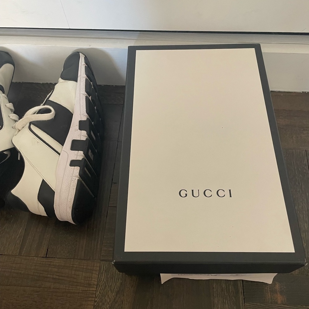 Gucci Miro Soft Nero Bianco white and black sneakers size 39 with box - Picture 5 of 8